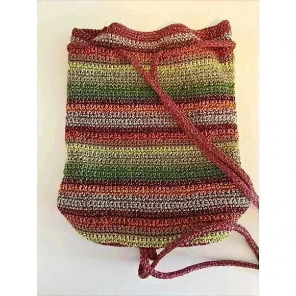 🌈 The Sak Vintage Crochet Boho Striped Crossbody Bag - Picture 2 of 16